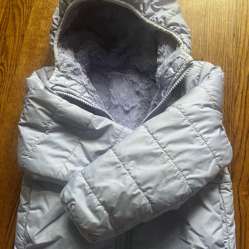 The North Face violet Hooded Puffer Jacket 5T